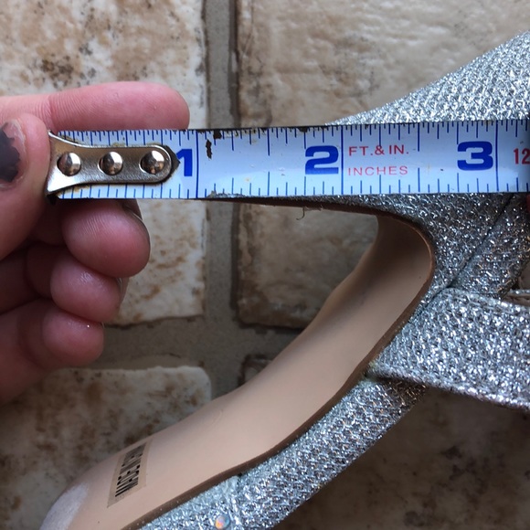 De Blossom Collection Sparkly Heels Silver - Picture 5 of 7